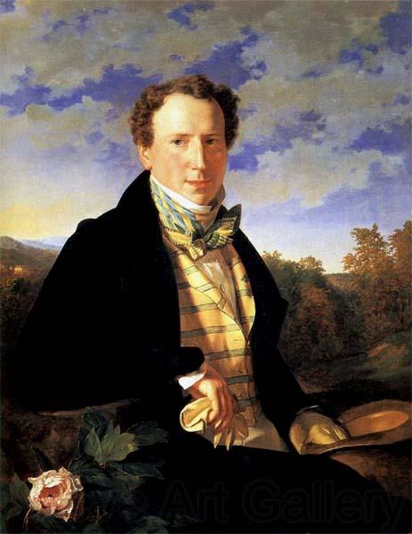 Ferdinand Georg Waldmuller Self-Portrait Norge oil painting art